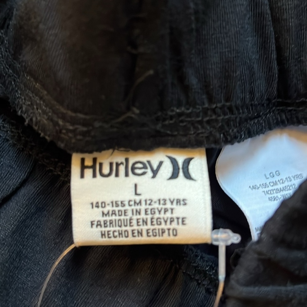 NWT!! Hurley black shorts, size girls medium - Picture 7 of 9